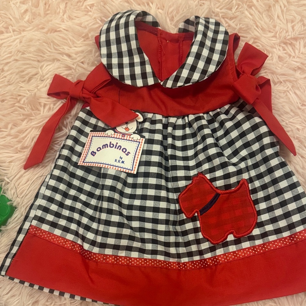 NWT Red and Black Checkered Kids Dress